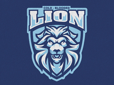 BLUE LION MASCOT LOGO