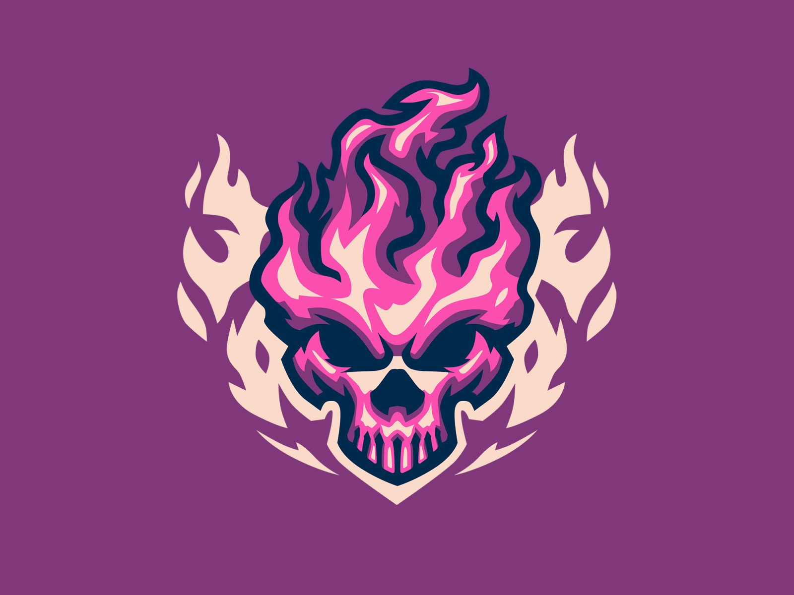 FLAMING SKULL by WAGZ DESIGN on Dribbble