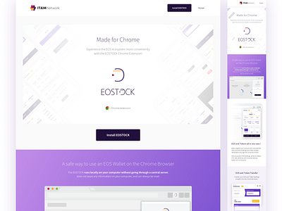 EOSTOCK Lading branding design flat graphic design ui ux web website