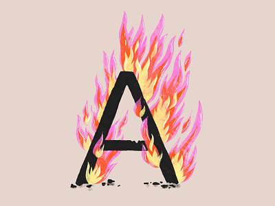 A is for AWARENESS 🔥 australia bushfire climate climate crisis coal drawing emergency fire flames hand drawn help illustration typography