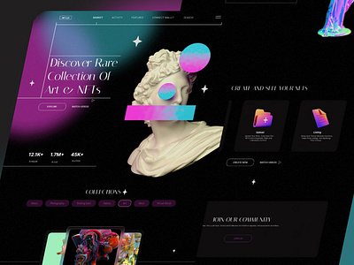 NFT Collection Landing Page design ui ux