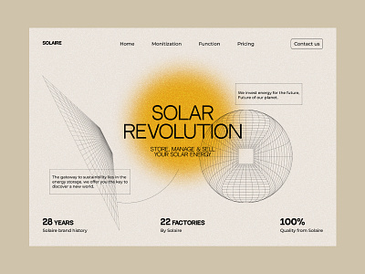 Landing Page - Solar Energy design illustration ui ux