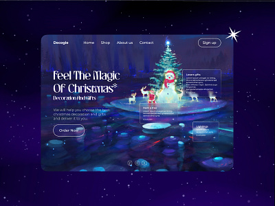 Christmas Landing Page design graphic design illustration ui ux vector