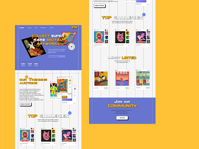 NFT Landing page - Retro style design graphic design illustration typography ui ux