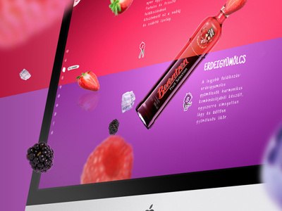 Hungarian Berentzen Liqueur website fruit hungary parallax webdesign website