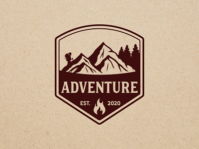 Vintage Adventure logo base type logo branding creative logo illustration new logo professional logo design t shirt design vintage vintage logo