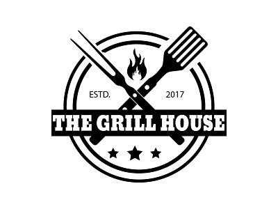 Grill house logo best logo branding design graphic design illustration logo logo design motion graphics vintage logo