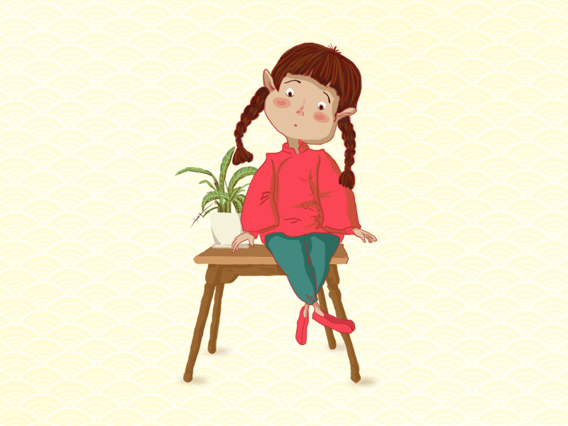 a chinese girl by Irene Lee on Dribbble