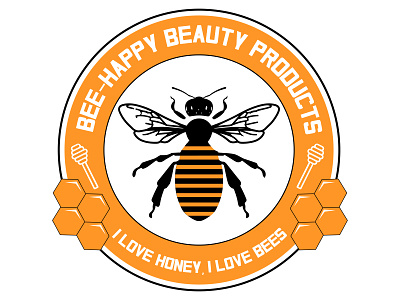 BEE HAPPY BEAUTY PRODUCTS graphic design illustration logo design t shirt design vector visiting card