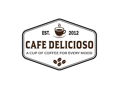 Cafe Delicioso Logo banner design illustration letterhead logo design t shirt design visiting card design