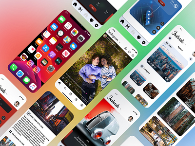 instaride app design ui ux