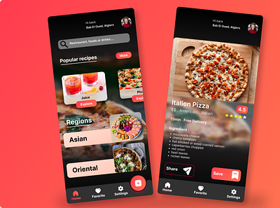 Recipe app design ui ux