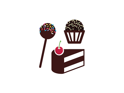 Candy Icons branding cake cake pop dessert icon sprinkles truffle