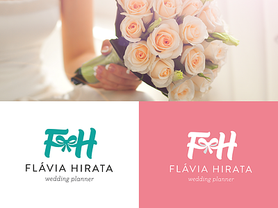 Flávia Hirata - Wedding Planner bond bow brand branding inspiration logo monogram pastels type wedding wedding planner