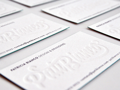 Personal Business Card in Letterpress brand coloured sides letterpress logo personal branding print