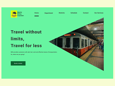 Hero section for railway app challenge design hero section practice ui uiux ux