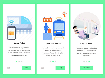 Onboarding screens for railway app challenge design mobile app onboarding screen practice ui uiux ux