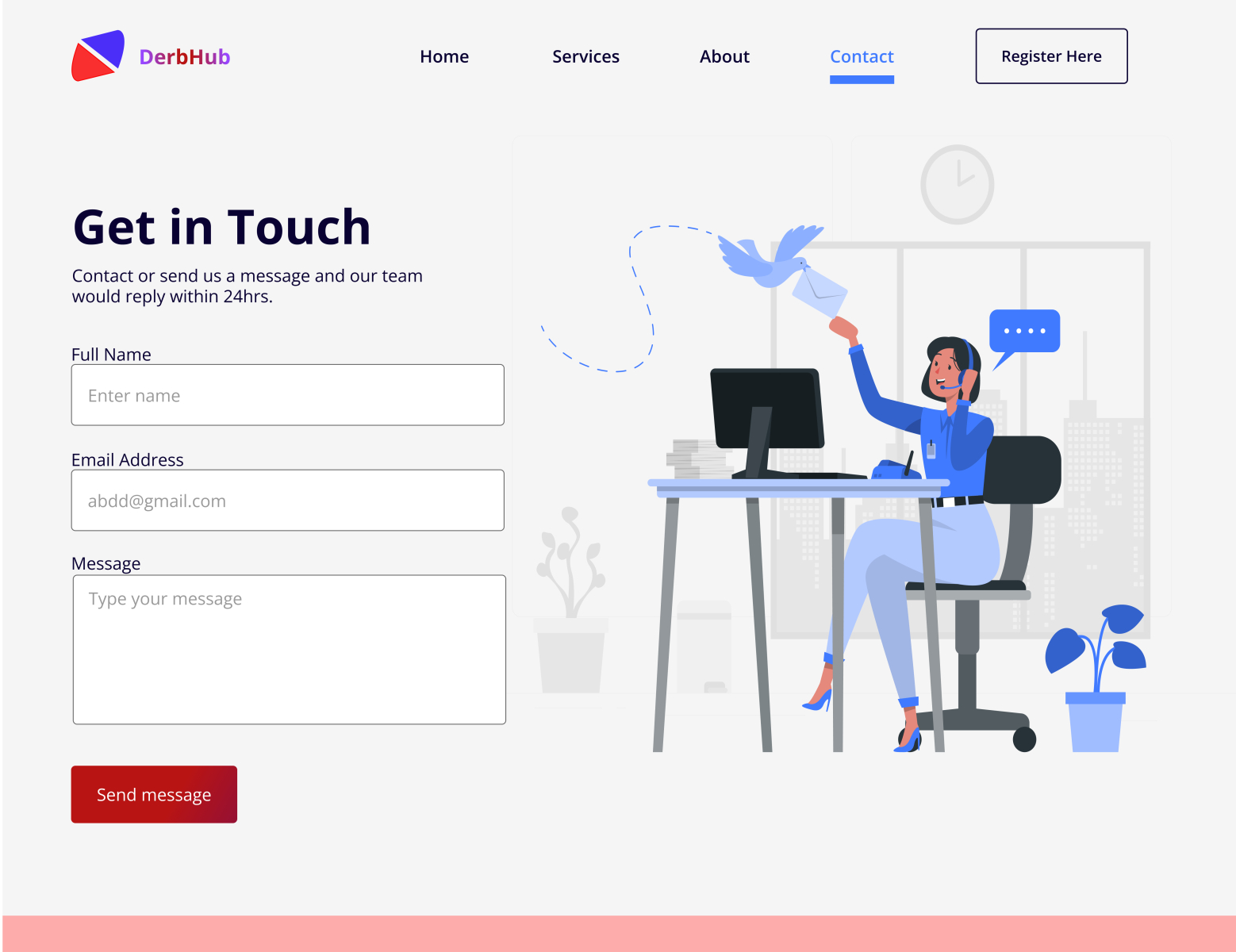 Contact us UI design by Onyewuchi Esther on Dribbble