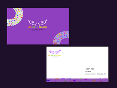 Business Card for Day Care Center branding business card challenge design logo practice