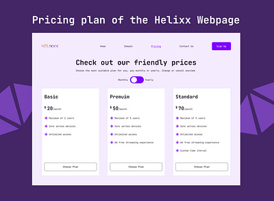 Pricing Plan Webpage Design practice pricing plan ui ui design webpage