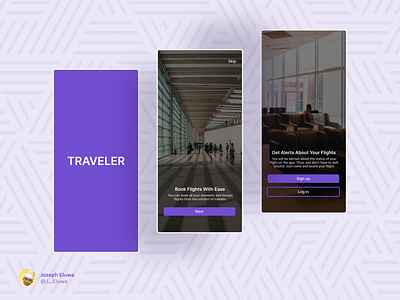 Splash and Onboarding Screens For A Travel App branding design figma ios typography ui ux