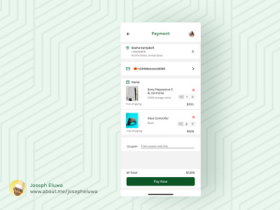 An E-commerce Payment Screen. design ecommerce figma ios mobile design ui