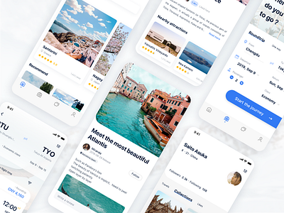 Personal projects-Travel App app design travel app typography ui