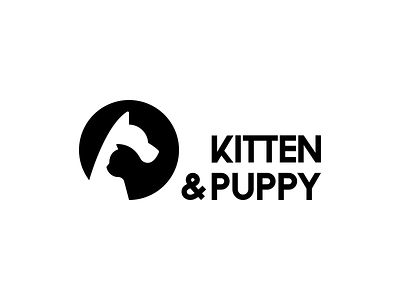 Kitten&Puppy brand branding cat design dog logo