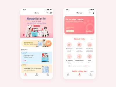 Petdora pet shop design homepage pet shopping shopping app ui