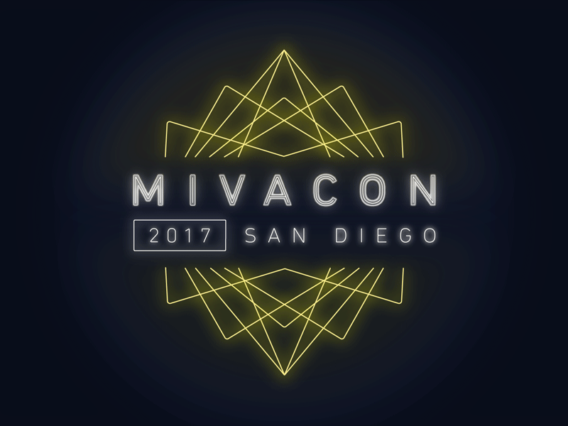 MivaCon 2017 Neon Sign conference design ecommerce event light neon sign ui ux web website