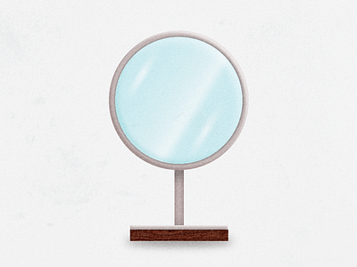 Lil' Mirror blue glass illustration mirror modern retro texture vector wood