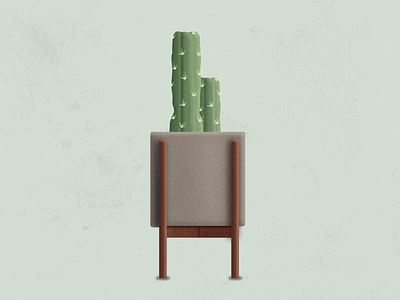 Cactus Planter cactus ceramics diego green happy illustration modern plants san vector