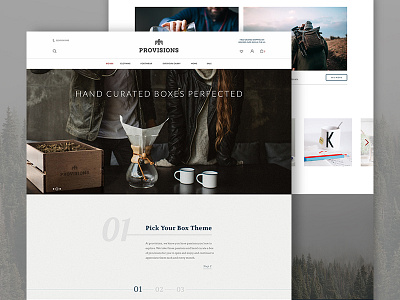 Provisions coffee design ecommerce gear layout photography type typography ui ux web website