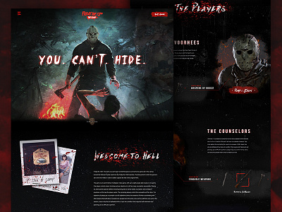 Friday The 13th The Game design gaming horror jason mocktober type typography ui ux web website