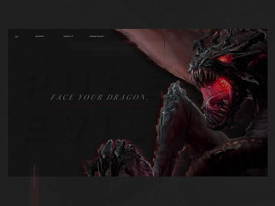Face Your Dragon. design dragon ecommerce illustration layout portfolio ui ux web website