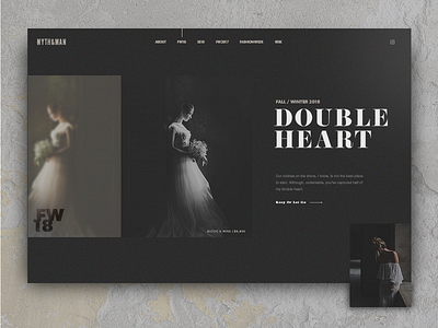Double Heart clean design fashion layout minimal monochrome typography wedding