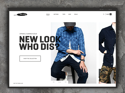 Rogue Territory clean clothing design ecommerce grid layout minimal type typography web