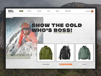 General Goods Co. camping design grid layout type typography ui ux web