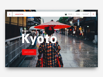 Powertrip ecommerce japan kyoto travel ui ux web design xd