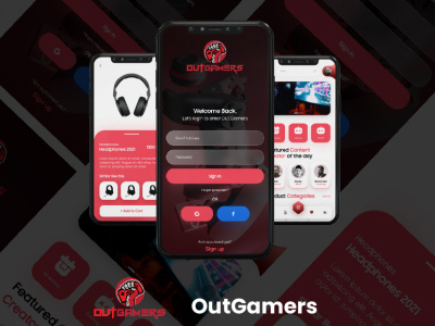 Out Gamers Hybrid Mobile App branding design logo ui website website development