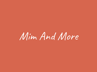 Mim And More Logo & Branding