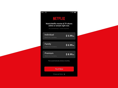 Netflix app branding darkui design flatdesign ios mobileapp netflix ui uidesign uxdesign