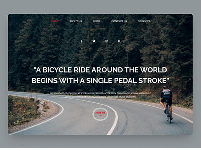 Sports Club Web Page cycle cycling design extreme sports graphic design illustration responsive travel ui