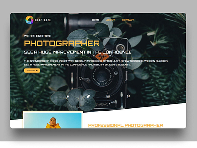 Photographer Web Design camera capture memories photo photographer photography shot view wedding