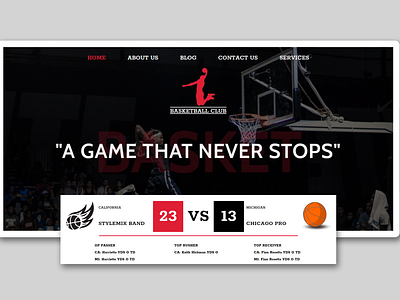 Basket Ball Club Web Design