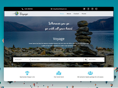 Voyage Travel Web Design