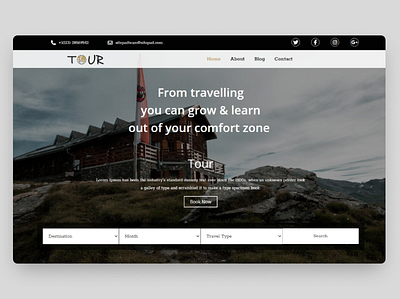 Tour Web Design homepage journey tour tourism tourist travel travelagent voyage webdesign webpage