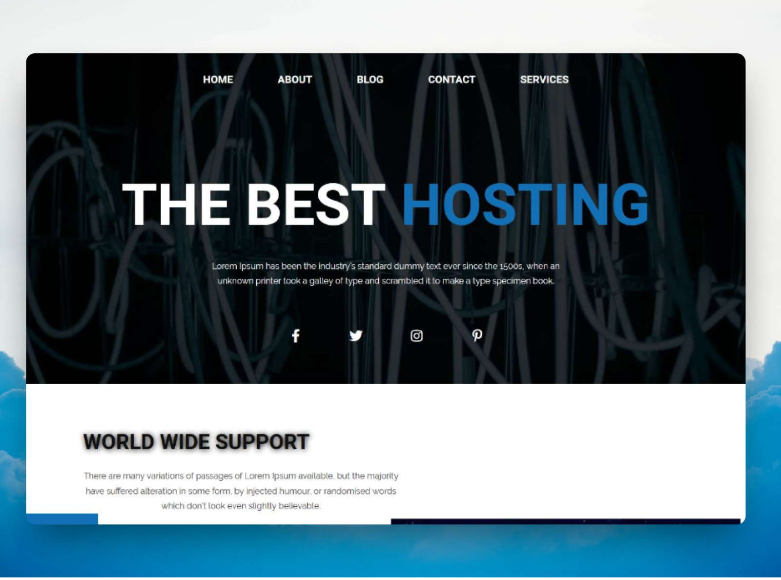 Hosting Services  Design by Vaibhav Joshi on Dribbble