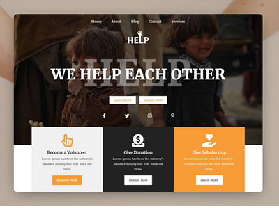 NGO Charity Web Design charitable charity charity foundation chruch donate donation help helping helping hands ngo non profit trust