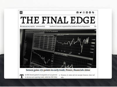 The Final Edge Newspaper Web Design advertisement blog daily news magazine news newsletter newspaper report